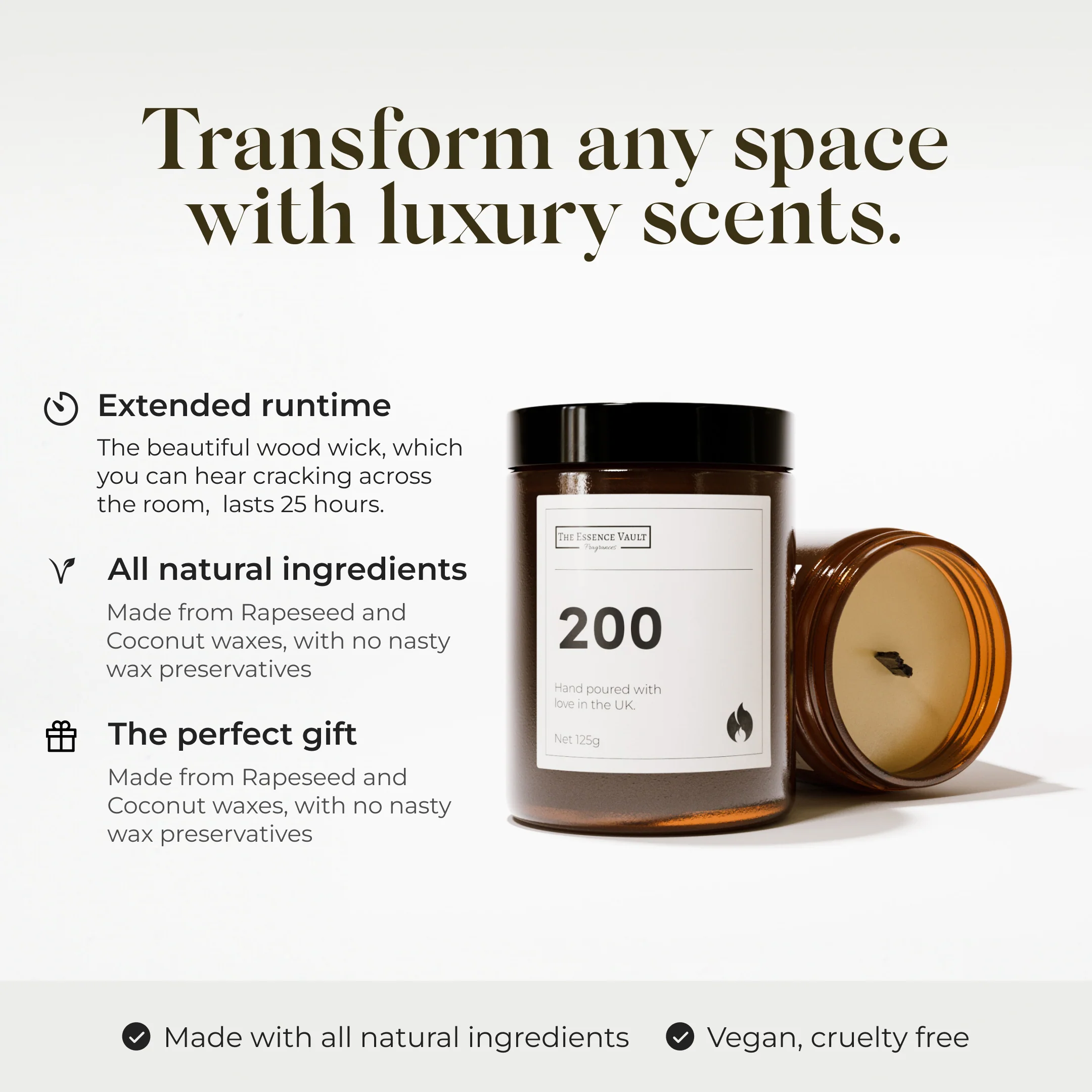 Inspired By Santal 33 - 421 - 25 Hour Candle - Image 3